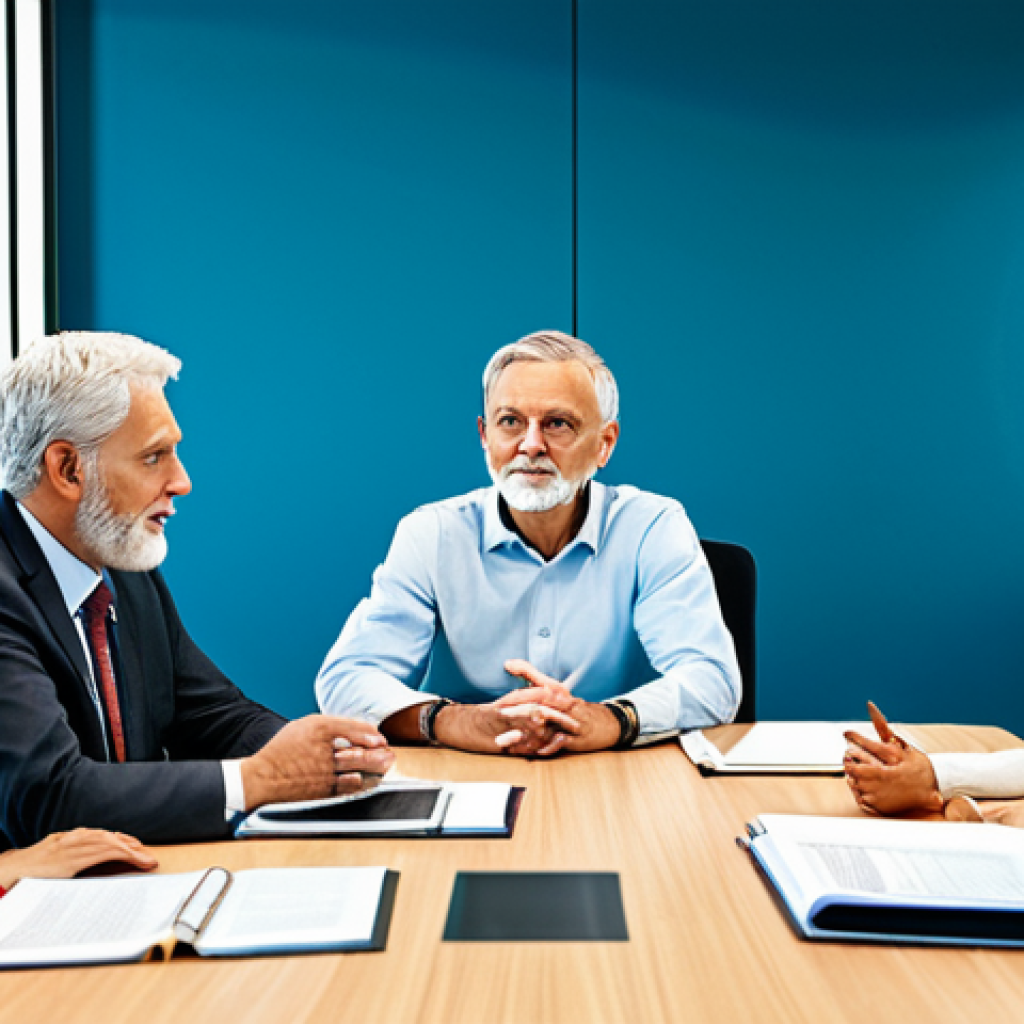 기후 엔지니어링의 지속 가능성과 윤리 - **Ethical Debate:** A diverse group of people gathered in a brightly lit conference room, discussing...